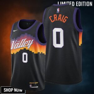 Torrey Craig 0 Phoenix Suns City Edition Black Jersey 75th Diamond Badge