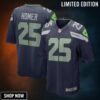 Travis Homer Seattle Seahawks Game Jersey - College Navy Nfl