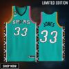 Tre Jones 33 -23 San Antonio Spurs City Edition Jersey Teal