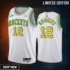 Trevor Hudgins 12 Houston Rockets White Classic Edition Jersey -23 Swingman