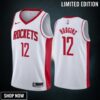 Trevor Hudgins 12 Houston Rockets White Jersey -23 Association Edition Swingman