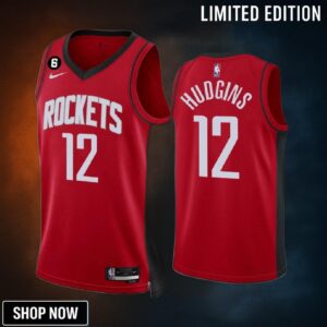 Trevor Hudgins Houston Rockets 12 Red Jersey -23 Icon Edition Swingman