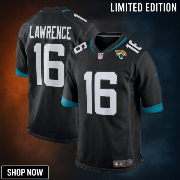 Trevor Lawrence Jacksonville Jaguars Alternate Game Jersey - Black Nfl