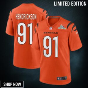 Trey Hendrickson 91 Cincinnati Bengals Super Bowl Lvii Champions Men Alternate Game Jersey - Orange