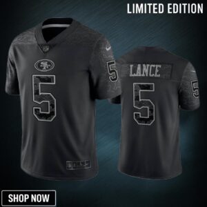 Trey Lance 5 San Francisco 49ers Black Reflective Limited Jersey - Men