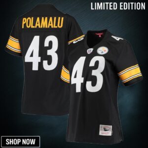 Troy Polamalu Pittsburgh Steelers Mitchell And Ness Womens Legacy Replica Team Jersey Black Nfl