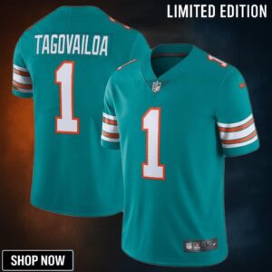 Tua Tagovailoa Miami Dolphins Alternate Vapor Limited Jersey - Aqua