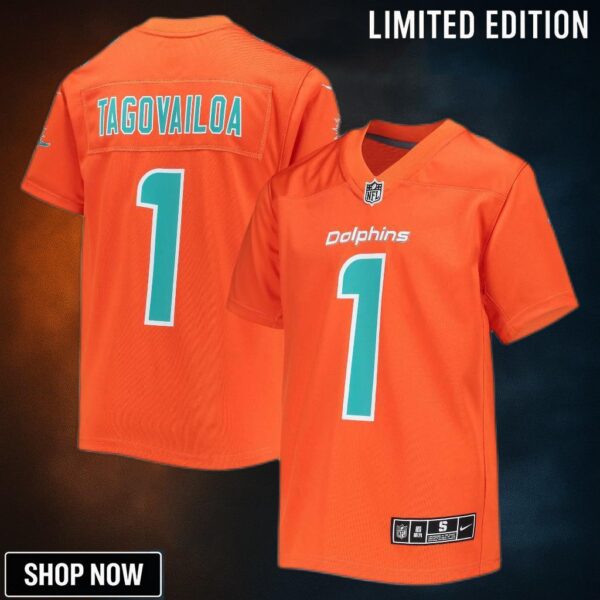 Tua Tagovailoa Miami Dolphins Inverted Team Game Jersey - Orange Nfl
