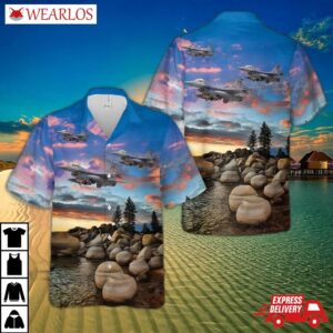 Turkish Air Force Lockheed Martin F-16c Fighting Falcon Hawaiian Shirt