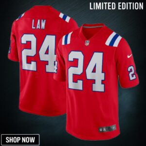 Ty Law New England Patriots Retired Player Alternate Game Jersey - Red Nfl