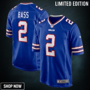Tyler Bass 2 Buffalo Bills Game Player Jersey - Royal