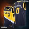 Tyrese Haliburton 0 Indiana Pacers City Edition Blue Jersey Diamond Badge - Men