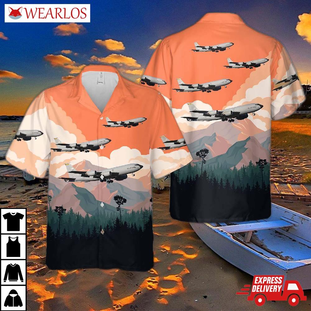 U.s. Air Force Boeing Kc-135r Stratotanker (717-148) Hawaiian Shirt