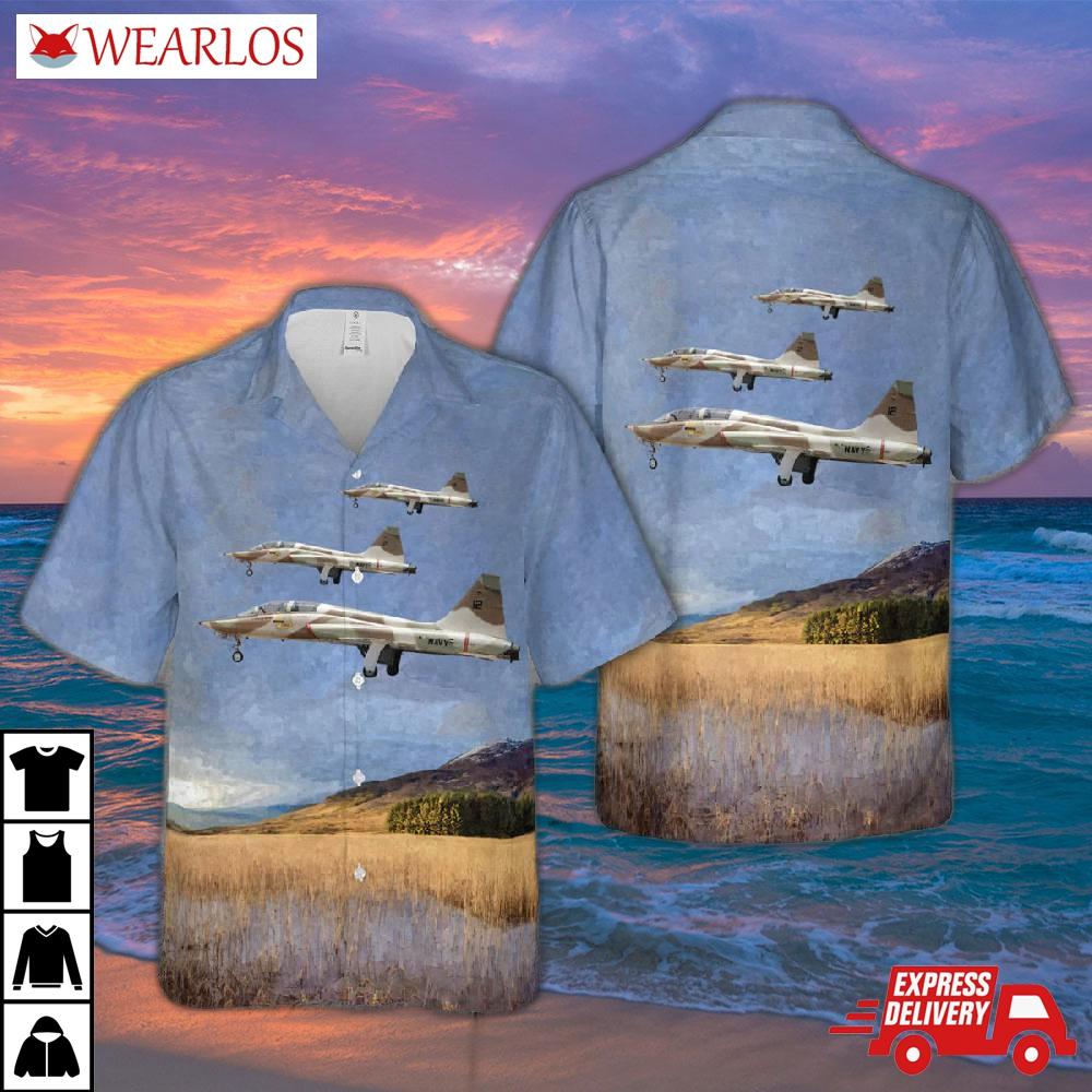 U.s. Navy Northrop Dt-38a Talon (usaf S/n 59-1596) At United States Fighter Weapons School Top Gun (1974) Hawaiian Shirt