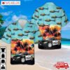 U.s Police Car And Helicopter Hawaiian Shirt