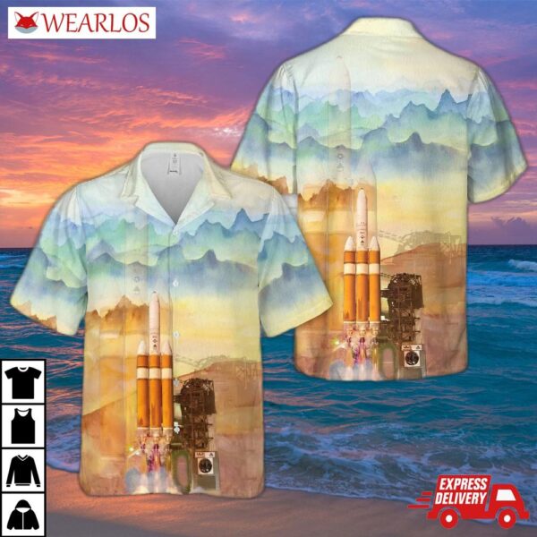United Launch Alliance Delta Iv Rocket Hawaiian Shirt