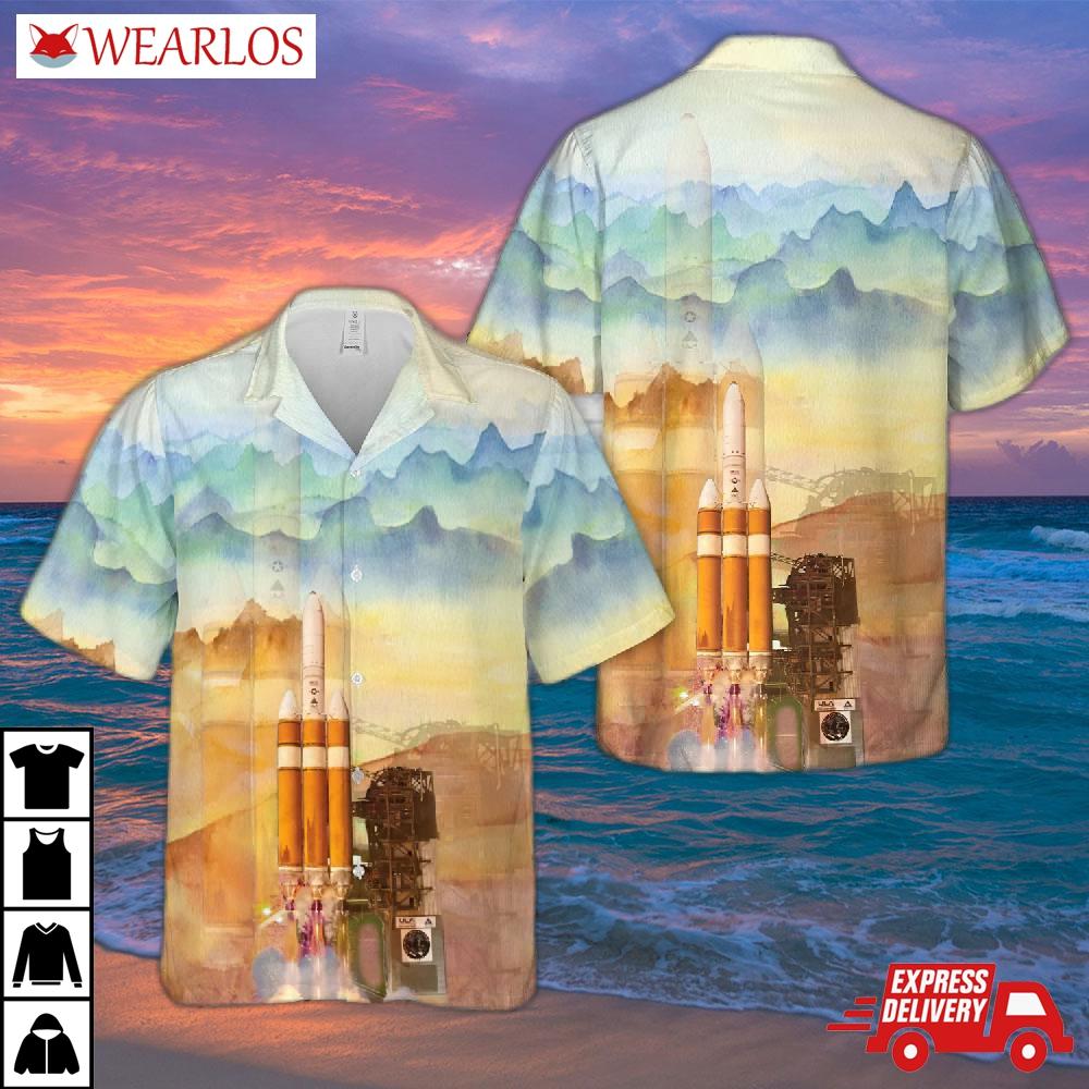 United Launch Alliance Delta Iv Rocket Hawaiian Shirt