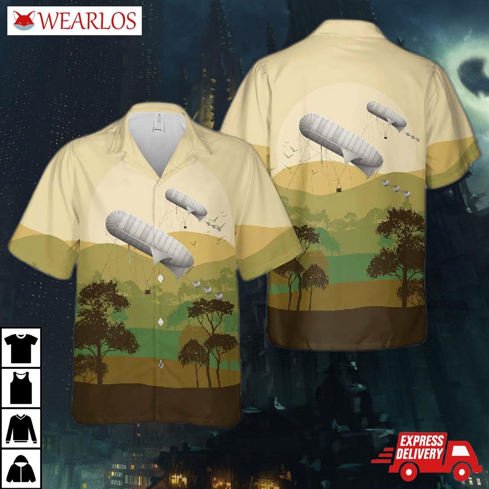 United States Army Air Corps And Navy Upson Balloon Hawaiian Shirt