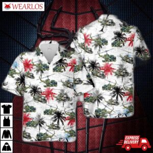 United States Army Huey Helicopter Hawaiian Shirt