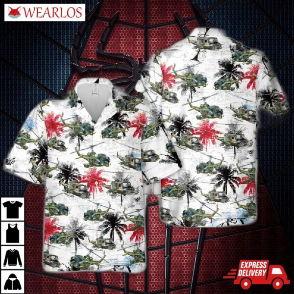 United States Army Huey Helicopter Hawaiian Shirt