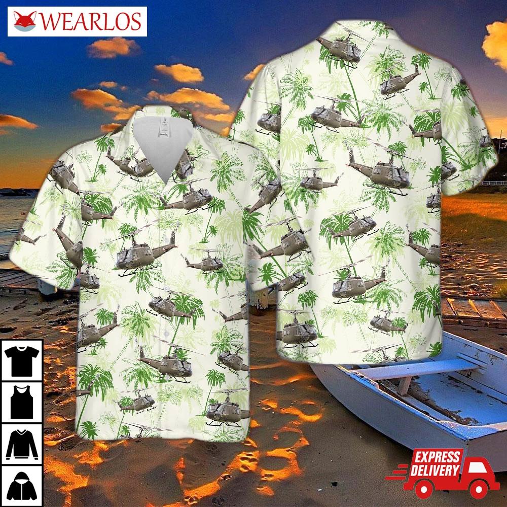 United States Army Huey Helicopter Hawaiian Shirt