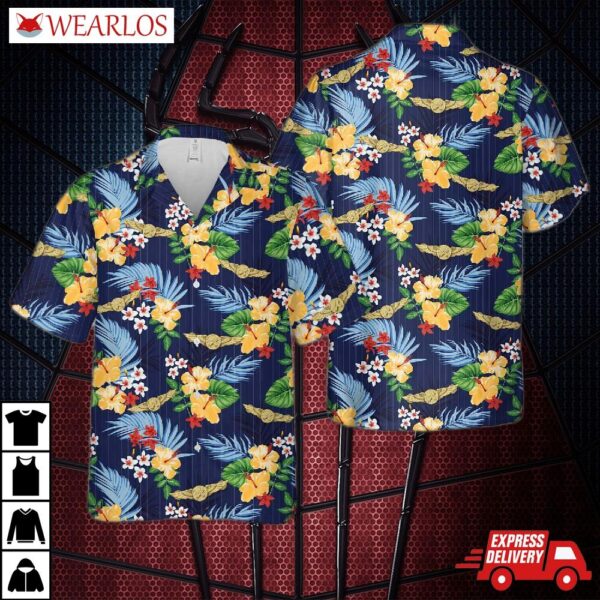 United States Coast Guard Rescue Swimmer Badge Hawaiian Shirt