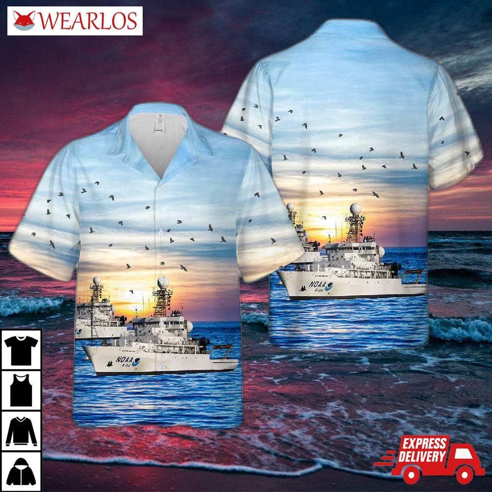 United States National Oceanic And Atmospheric Administration Noaas Ronald H. Brown (r 104) Hawaiian Shirt