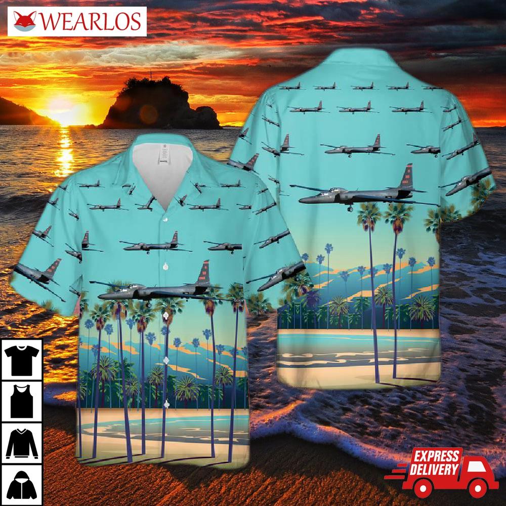 Us Air Force 1st Reconnaissance Squadron Lockheed U-2s Hawaiian Shirt