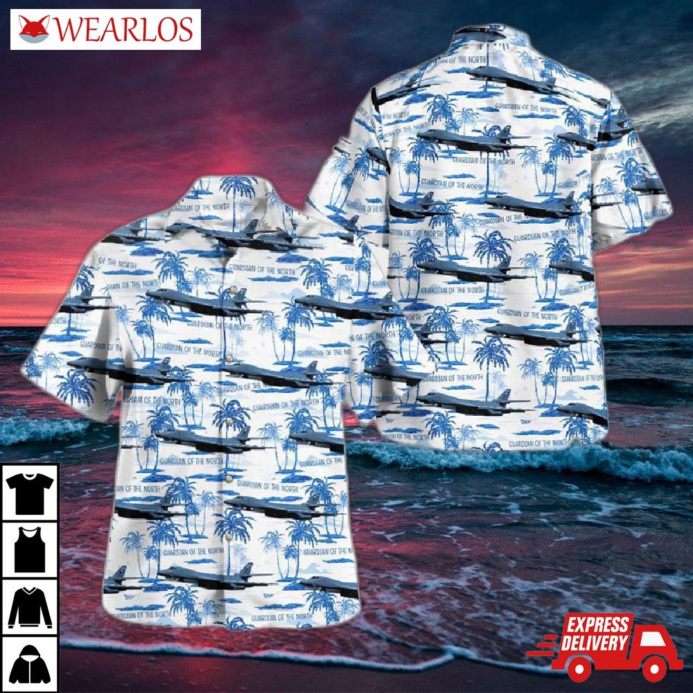Us Air Force 28th Bomb Wing Rockwell B-1b Lancer Hawaiian Shirt