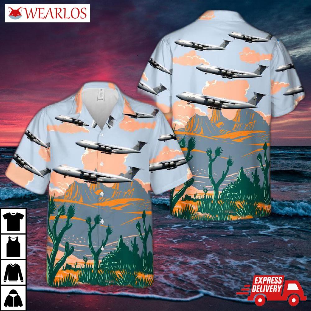 Us Air Force 312th Airlift Squadron Lockheed C-5 Galaxy Hawaiian Shirt