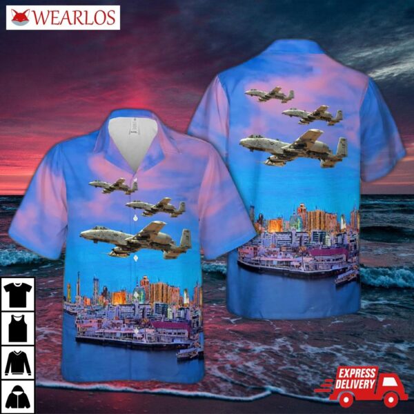 Us Air Force 354th Fighter Squadron Fairchild Republic A-10a Thunderbolt Ii 78-0670 Hawaiian Shirt
