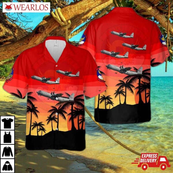 Us Air Force 39th Airlift Squadron Lockheed C-130j Super Hercules Hawaiian Shirt