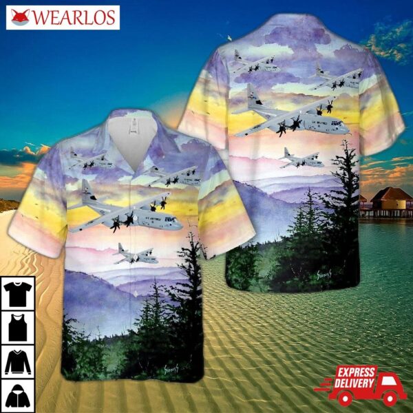 Us Air Force 40th Airlift Squadron Screaming Eagles Lockheed Martin C-130j Hawaiian Shirt