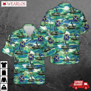 Us Air Force 40th Helicopter Squadron Uh-1n Huey Hawaiian Shirt