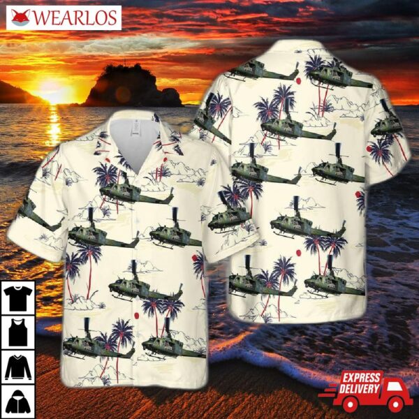Us Air Force 40th Helicopter Squadron Uh-1n Huey Hawaiian Shirt