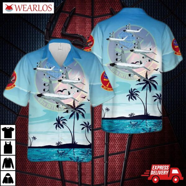 Us Air Force 49th Intelligence Squadron Rc-135 Hawaiian Shirt