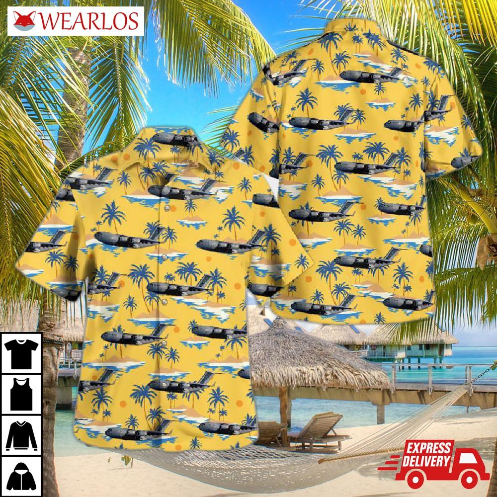 Us Air Force 62nd Airlift Wing (62 Aw) C-17 Globemaster 3D Hawaiian Shirt