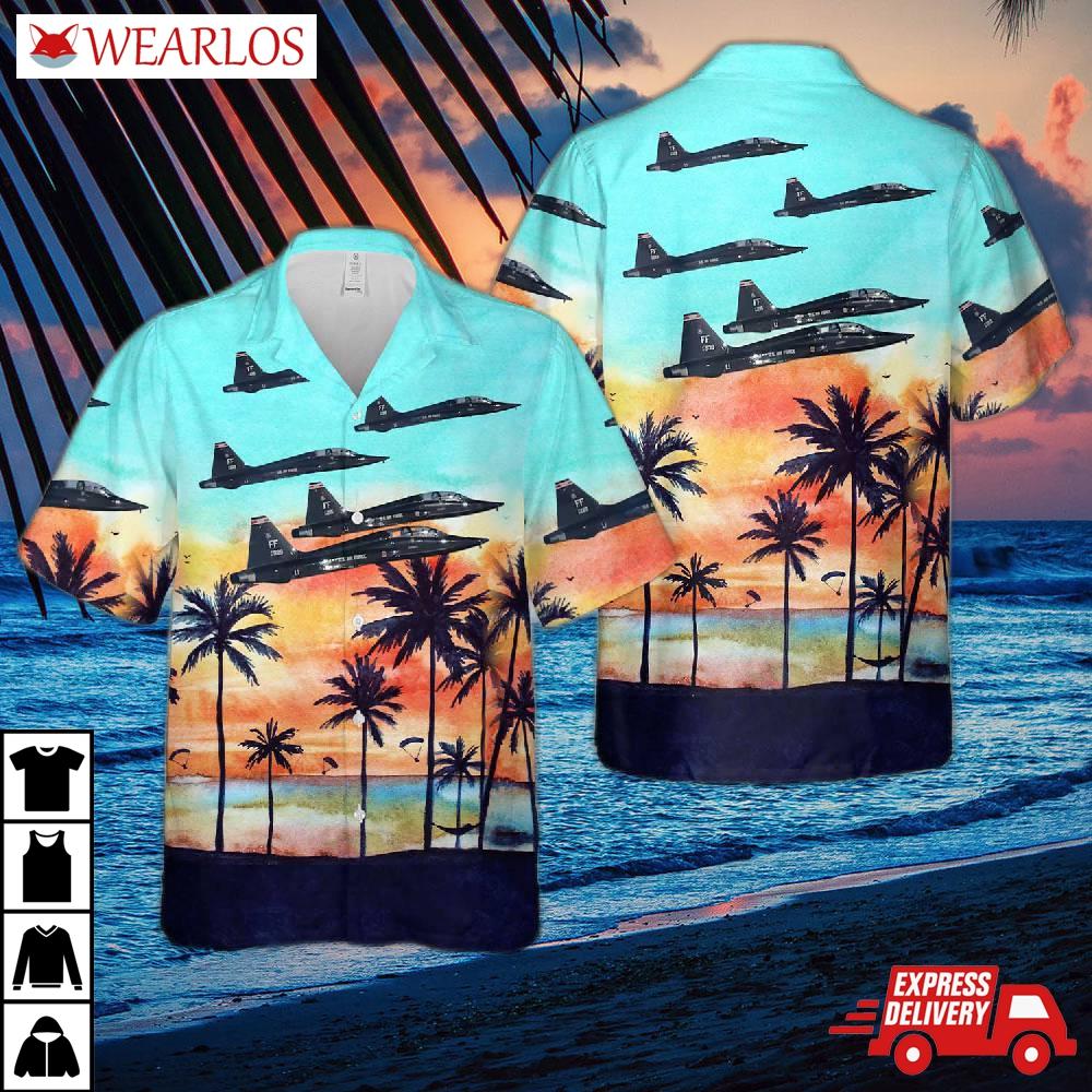 Us Air Force 71st Fighter Training Squadron Northrop T-38 Hawaiian Shirt