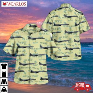 Us Air Force 7th Bomb Wing (7 Bw) Rockwell B-1 Lancer Hawaiian Shirt