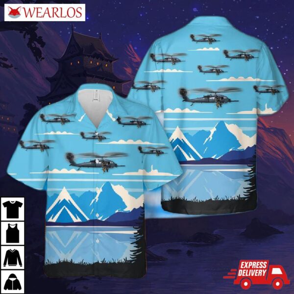 Us Air Force Alaska National Guard 210th Rescue Squadron Hh-60g Pave Hawk Hawaiian Shirt