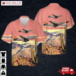 Us Air Force Arizona National Guard 161st Refueling Wing Kc-135r Stratotanker Hawaiian Shirt