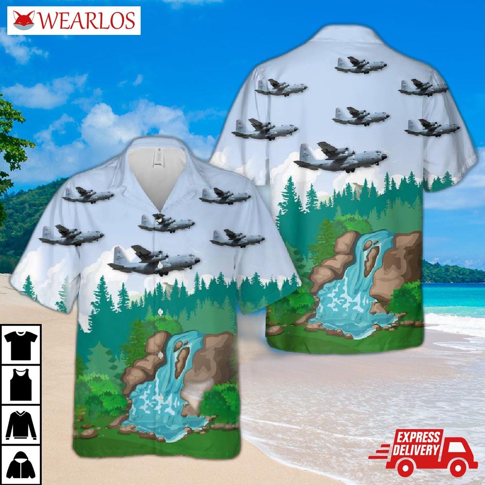 Us Air Force Arkansas National Guard 154th Training Squadron C-130h Hercules Hawaiian Shirt