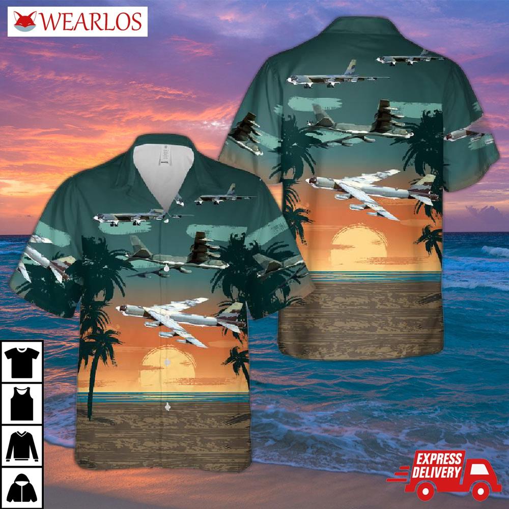 Us Air Force B-52 G Stratofortress Bomber Airplane Hawaiian Shirt