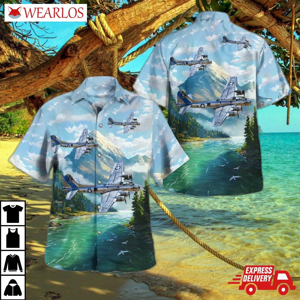 Us Air Force Boeing B-17 Flying Fortress Hawaiian Shirt