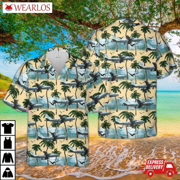 Us Air Force Boeing Ec-135 Looking Glass Hawaiian Shirt