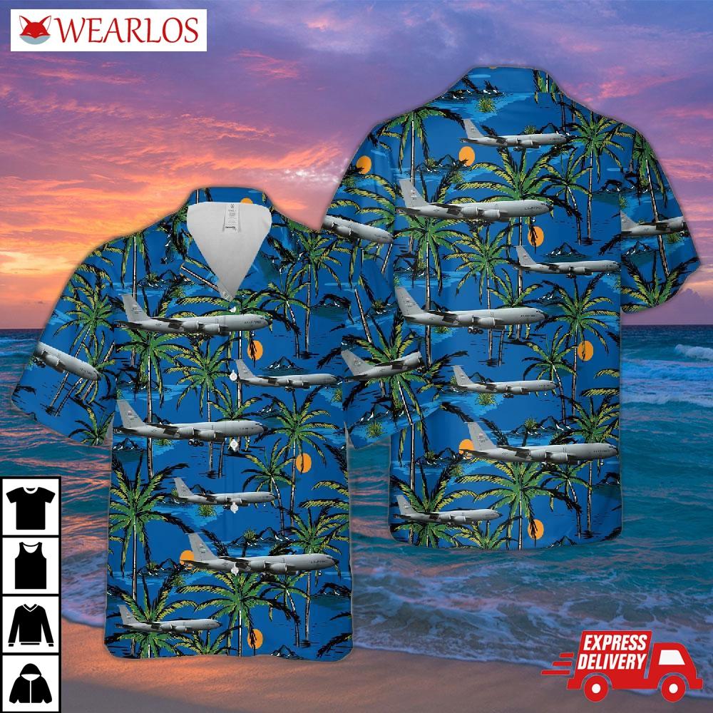 Us Air Force Boeing Kc-135r Stratotanker (717-100) Hawaiian Shirt