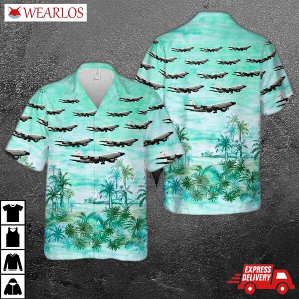 Us Air Force Boeing Rc-135v Rivet Joint (739-445b) 63-9792 Hawaiian Shirt