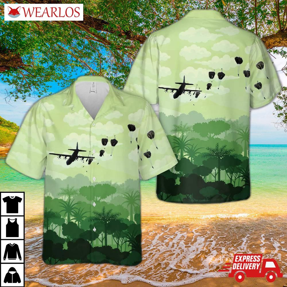Us Air Force C-130 Hercules Drops On 70th Anniversary Of D-day Hawaiian Shirt