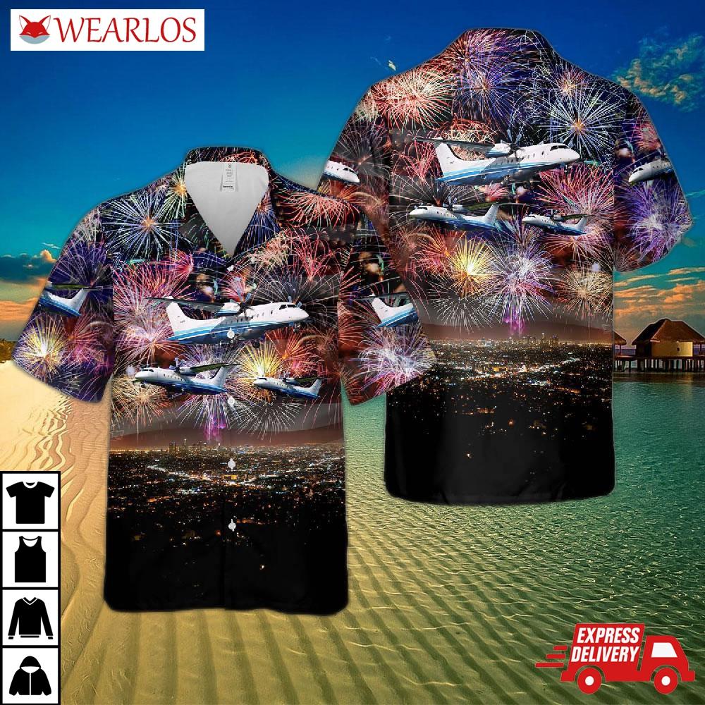 Us Air Force C-146a Wolfhound, 4th Of July Hawaiian Shirt