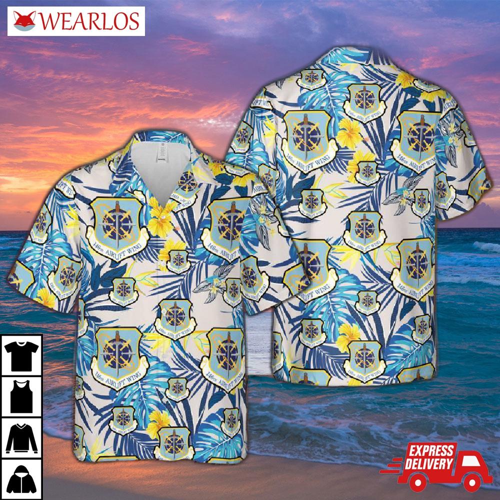Us Air Force California National Guard, 146th Airlift Wing Hollywood Guard Hawaiian Shirt